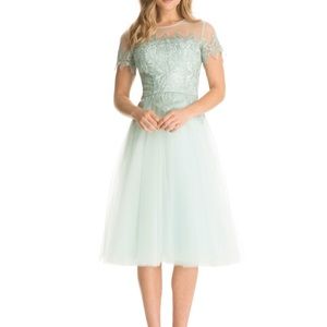Chi Chi London Charli Mint Lace Dress - size 2